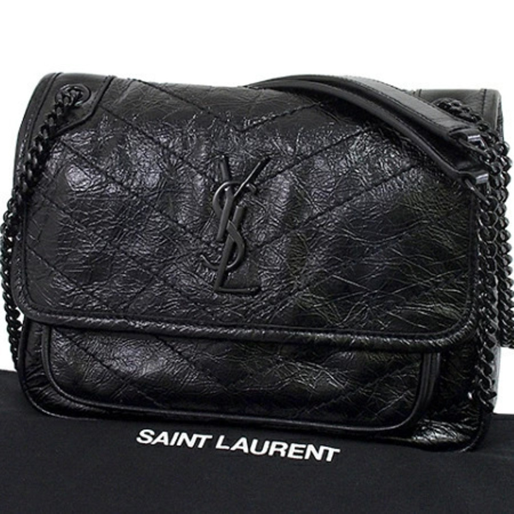 Saint Laurent Niki Baby Chain Shoulder Bag Black